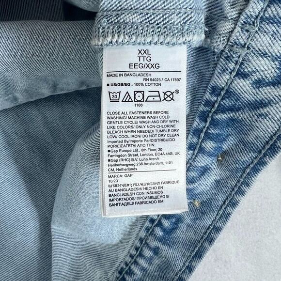 Gap Shirt Jacket Shacket Womens Plus XXL Blue Denim Lightweight Easy Utility - Picture 12 of 13